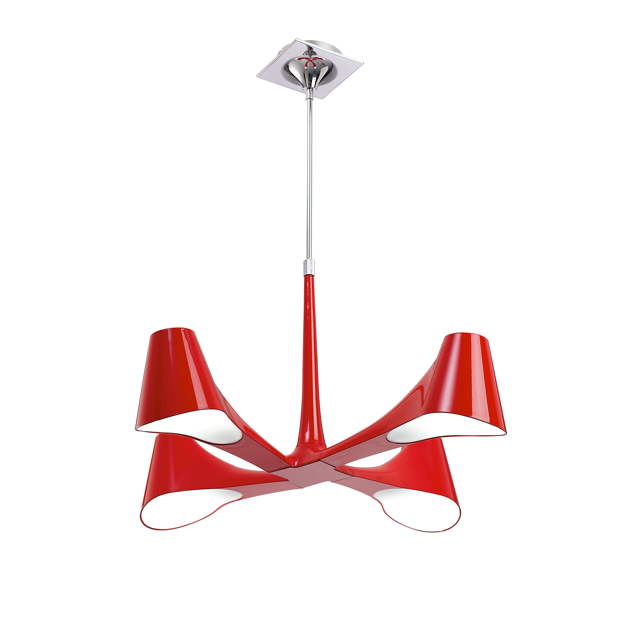 M1601  Ora Telescopic/Semi Flush 4 Light Gloss Red